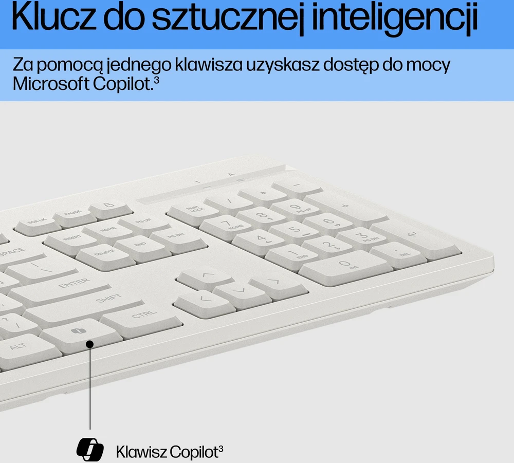 Klaviatūra Klaviatūros ir pelės rinkinys HP 225 su laidu Combo - QWERTZ - Baltas