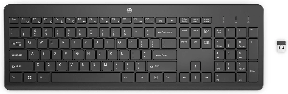 Klaviatūra HP 230 (230 Belaidė klaviatūra Juodas)