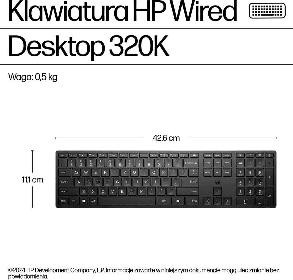 Klaviatūra HP 320K (9SR37AA#ABV)