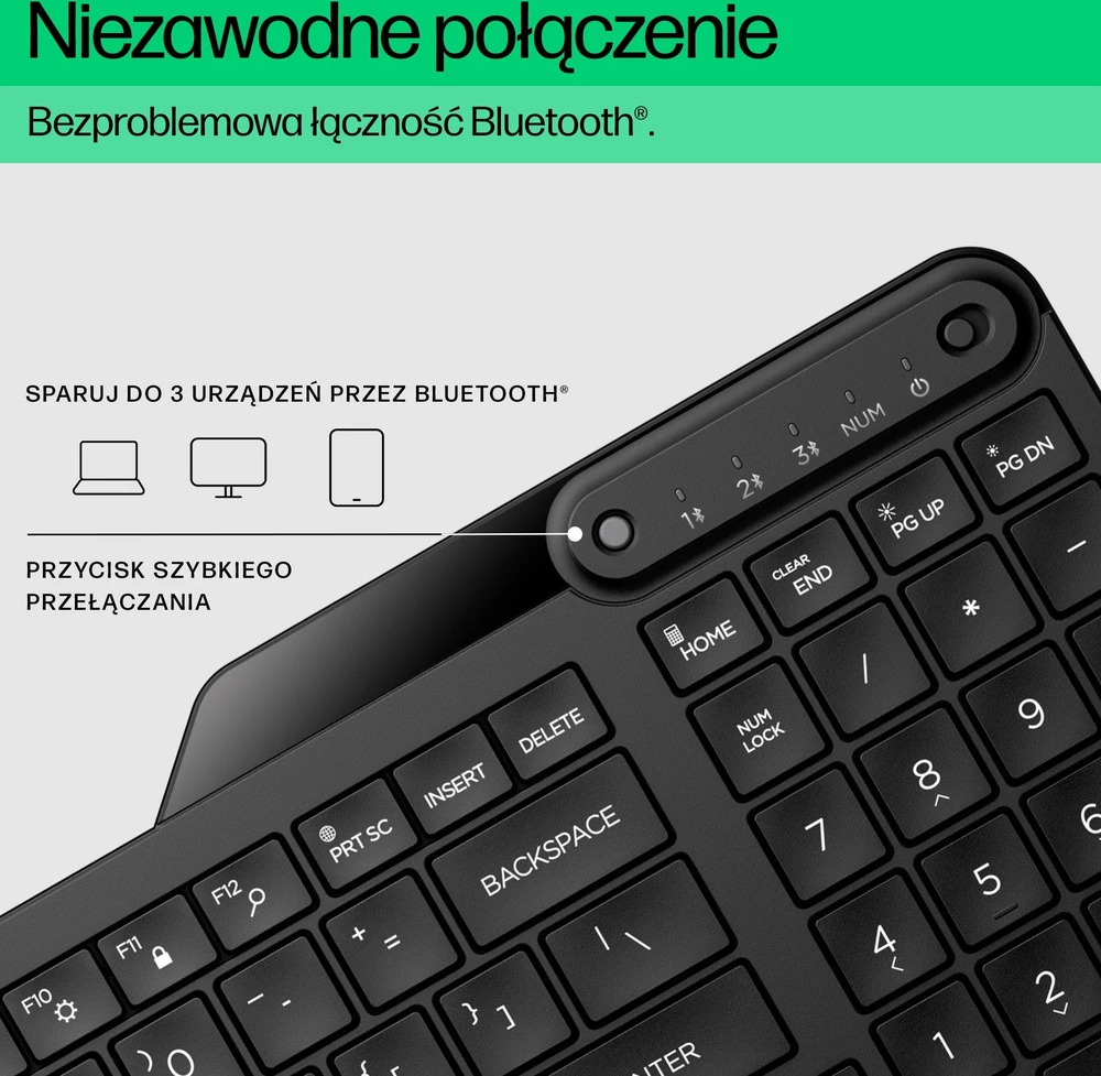 Hewlett Packard (HP) HP 460 kelių įrenginių klaviatūra – BT klaviatūra CZ/SK