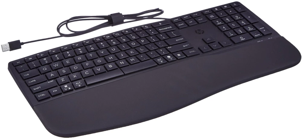 HP 480 Comfort laidinė klaviatūra, viso dydžio (100 %), laidinė, USB, juoda