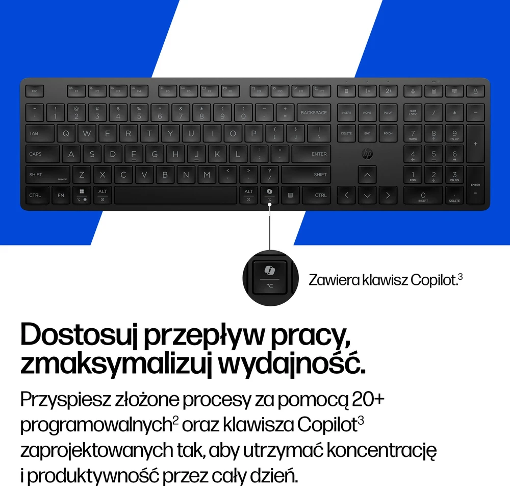 Hewlett Packard (HP) belaidė klaviatūra 490k multi-device dual mode - bd5f4aa#abb