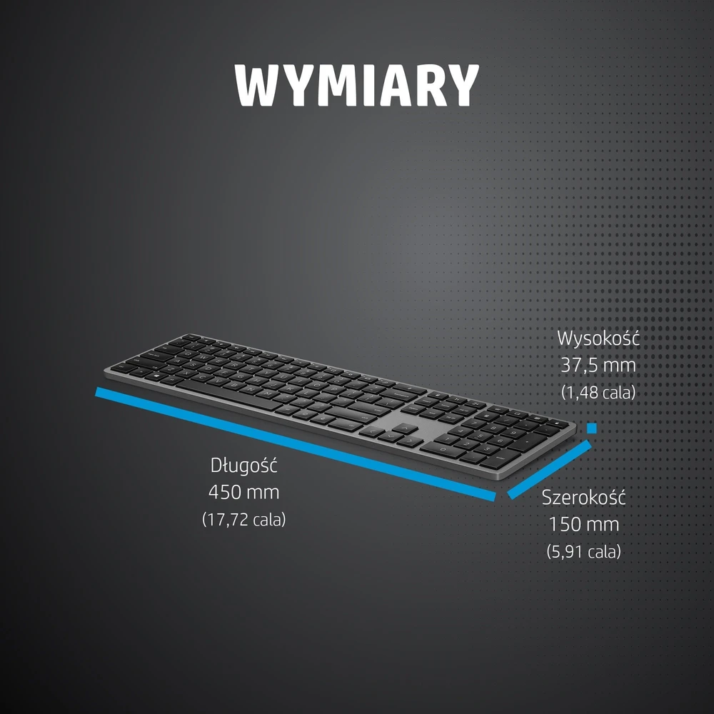 Klaviatūra Hewlett Packard (HP) HP 975 DUAL-MODE WL KBD - .