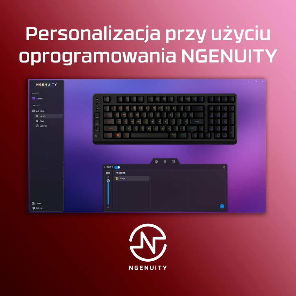 „Hewlett Packard“ (HP) „HP HyperX Eve 1800“ – žaidimų klaviatūra