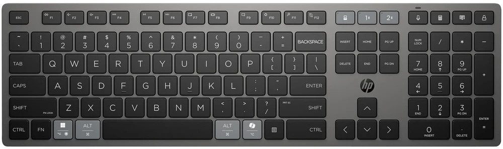 Klaviatūra HP KBD 725 kelių įrenginių įkraunama belaidė (9T5B2AA#ABU)