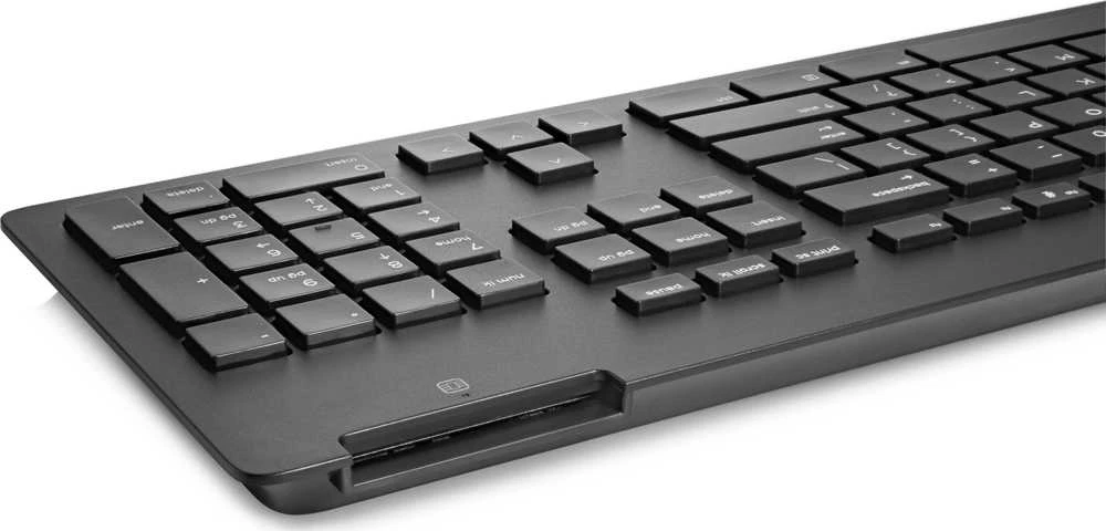 Hewlett Packard (HP) HP Slim Klaviatūra su USB jungtimi su laidu - Smartcard - Juodas - EST