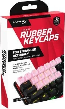 Pakaitiniai klavišai HyperX Rubber Keycaps, raudonos spalvos (US)