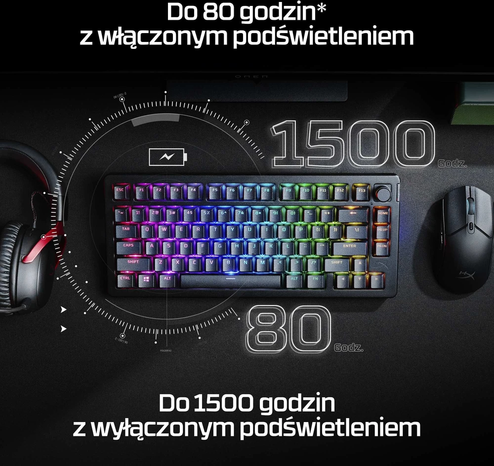 Klaviatūra HyperX Alloy Rise 75 SWE (W) - Linear Switch