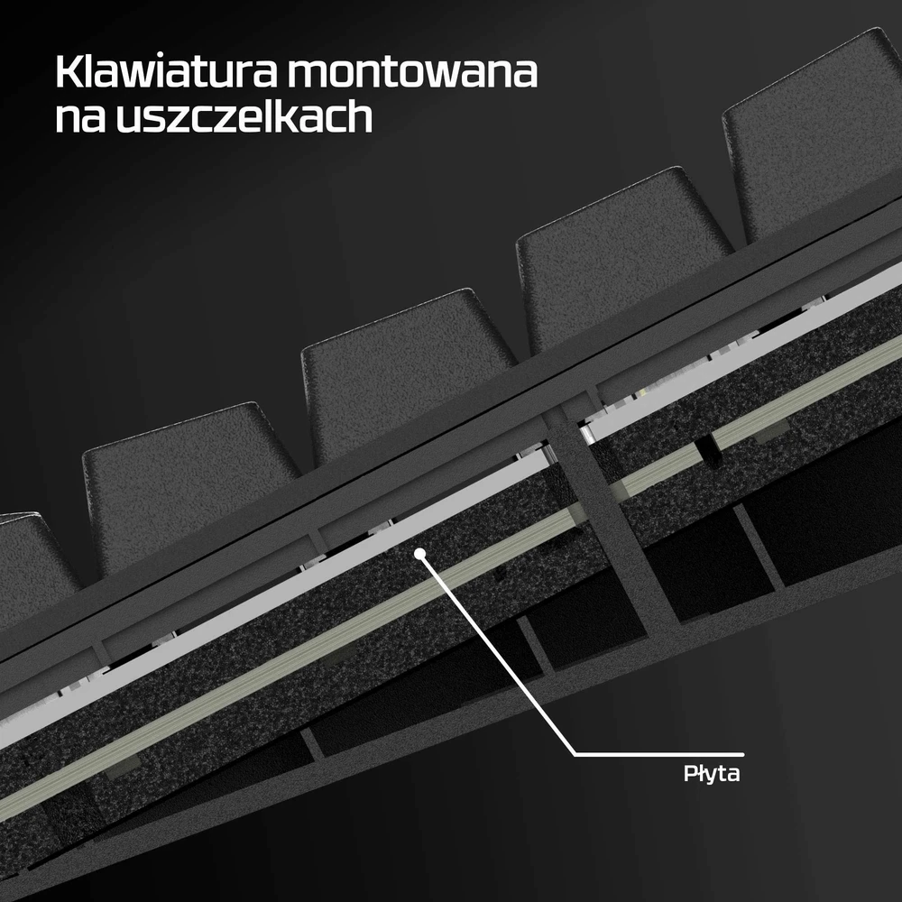Klaviatūra HyperX Alloy Rise 75 SWE (W) - Linear Switch