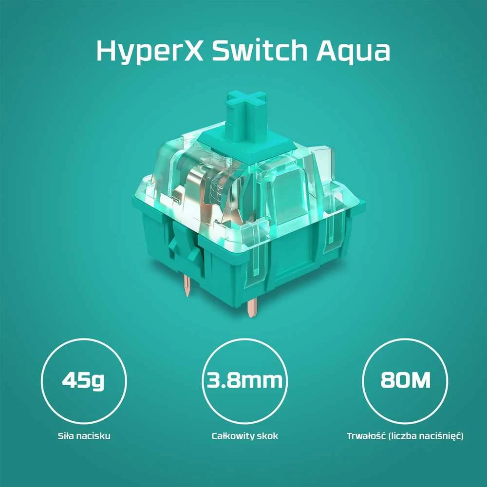 HyperX Alloy Origins Core PBT HX Mėlyna - mechaninė žaidimų klaviatūra