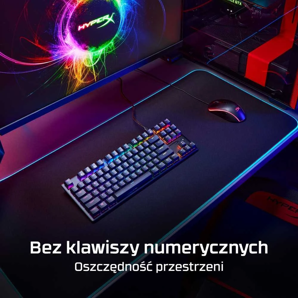 HyperX Alloy Origins Core PBT HX Mėlyna - mechaninė žaidimų klaviatūra