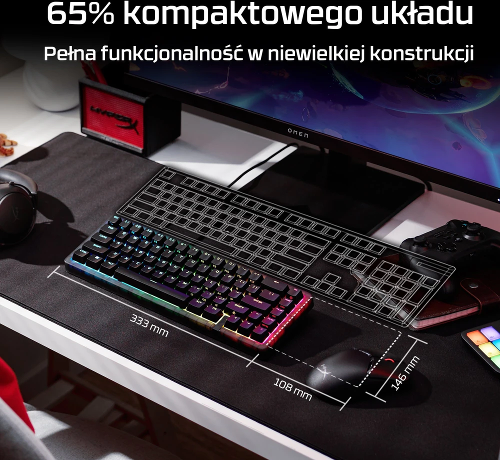 Hewlett Packard (HP) HP HyperX Origins 2 65 - Klaviatūra žaidimams