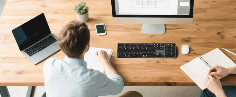 inateck Klaviatūra, ergonomic design, QWERTZ grau