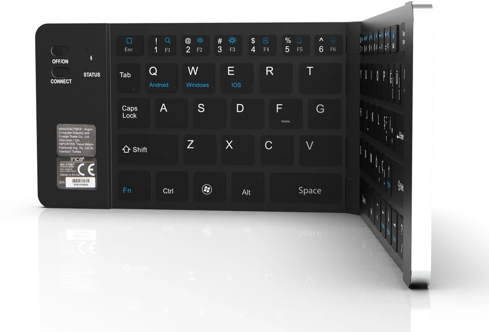 Carruzzo Inca IBK-579BT klaviatūra Namo „Bluetooth“ Metalinis, Sidabras