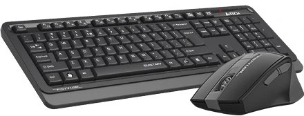 Klaviatūra A4tech FGS1035Q, belaidė biuro klaviatūros ir pelės rinkinys, pilka
