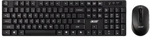 Acer Klaviatūra ir pelė AAK410 (Retail Pack) | Klaviatūros ir pelės rinkinys | Wireless | US | Juodas