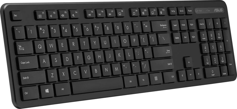 Klaviatūra Asus CW100 | Klaviatūros ir pelės rinkinys | Wireless | US-ENG | Juodas