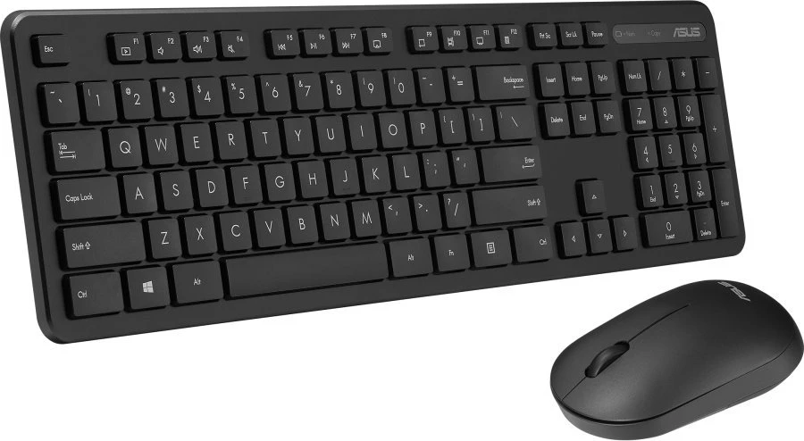 Klaviatūra Asus CW100 | Klaviatūros ir pelės rinkinys | Wireless | US-ENG | Juodas