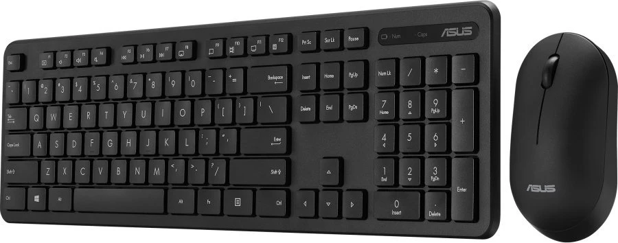 Klaviatūra Asus CW100 | Klaviatūros ir pelės rinkinys | Wireless | US-ENG | Juodas