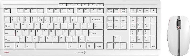 Įvesties įrenginys - Cherry STREAM DESKTOP ĮKRAUNAMA Klaviatūra ir Pelė Rinkinys (JD-8560EU-0, Belaidis, Įkraunamas, AES-128 Šifravimas)