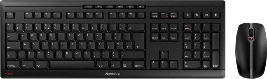 CHERRY STREAM DESKTOP US LAYOUT - Klaviatūra ir pelė USB Juodas