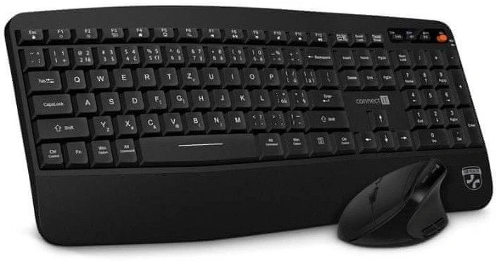 Klaviatūra ir pelė Connect IT FOR HEALTH Combo belaidė Juoda (CKM-6010-CS)
