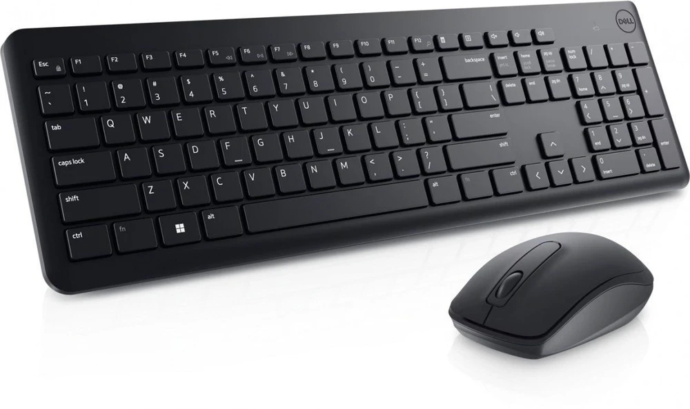 Klaviatūra Klaviatūros Ir Pelės Komplektas - Dell KM3322W Belaidis JAV Tarptautinis Juodas