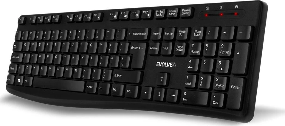 Klaviatūra ir pelė Evolveo Set Klaviatūra su pele K1050, Belaidė 2.4GHz, US INTL, juoda
