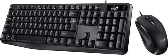 Klaviatūra ir pelė Genius KM-170 COPILOT su laidu (USB) CZ/SK Juodas su myszką optyczną