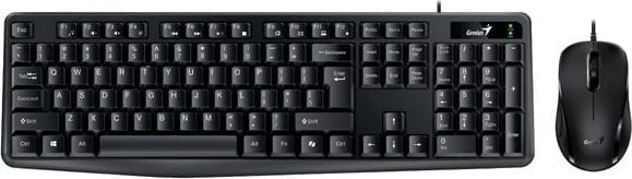 Klaviatūra ir pelė Genius KM-170 COPILOT su laidu (USB) CZ/SK Juodas su myszką optyczną