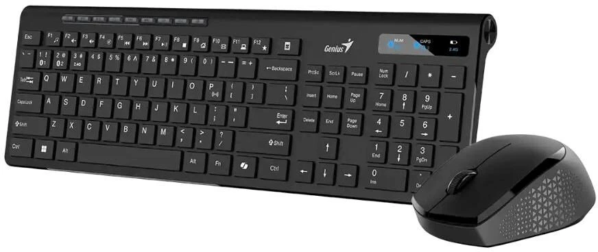 Genius SlimStar 8230 COPILOT Rinkinys Klaviatūra su pele belaidė CZ/SK, juoda