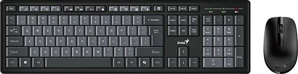 Klaviatūra ir pelė Genius Smart KM-8200 COPILOT Bezprzewodowy CZ/SK Juodai-pilka