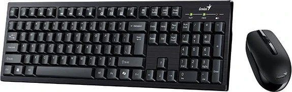 Genius KM-8101 COPILOT komplektas belaidė klaviatūra CZ/SK, juoda su belaidė optinė pelė, 1x AAA, 1x AA, multimedija,