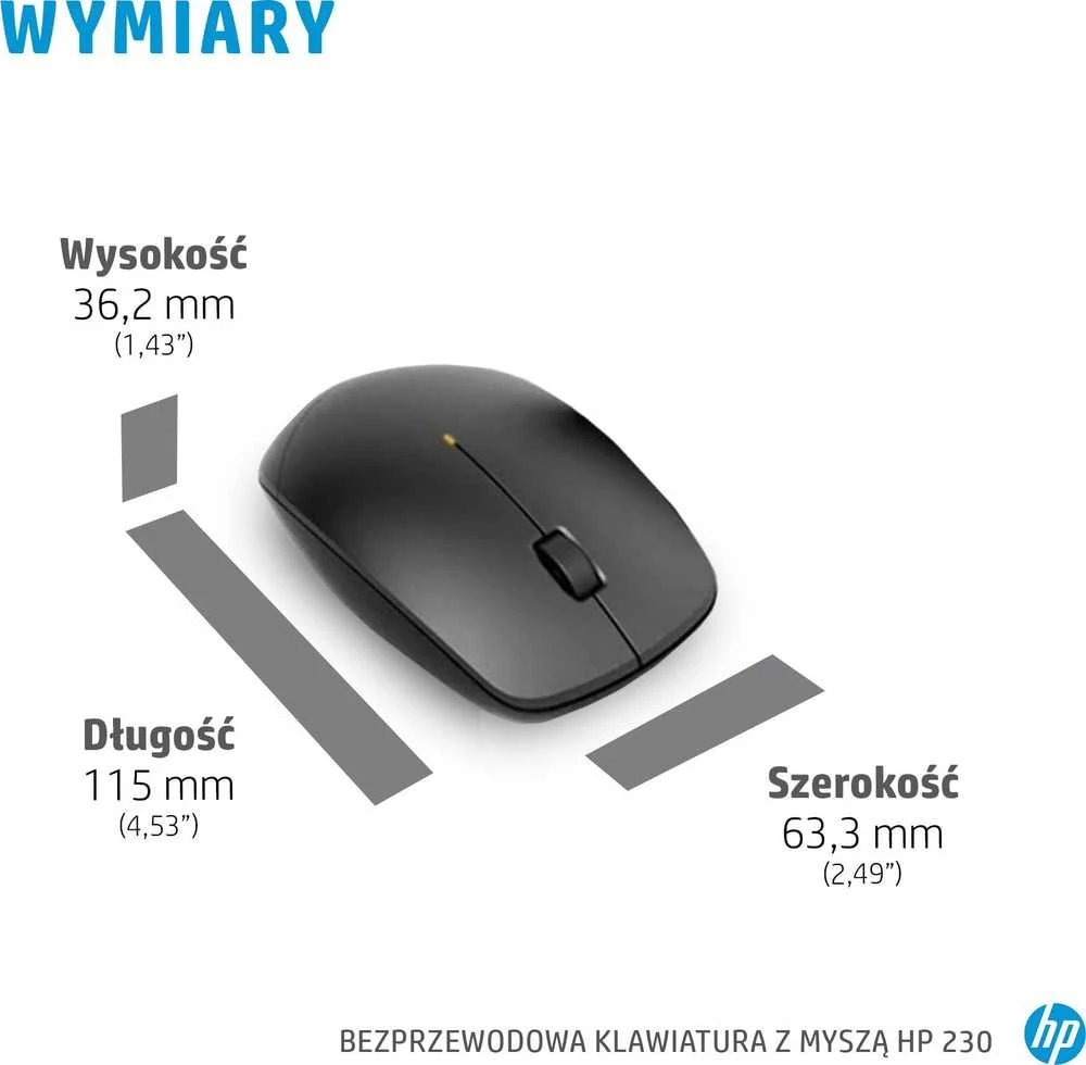 Hewlett Packard (HP) HP 230 Wireless Pelė Klaviatūra Combo - Juodas - US ENG
