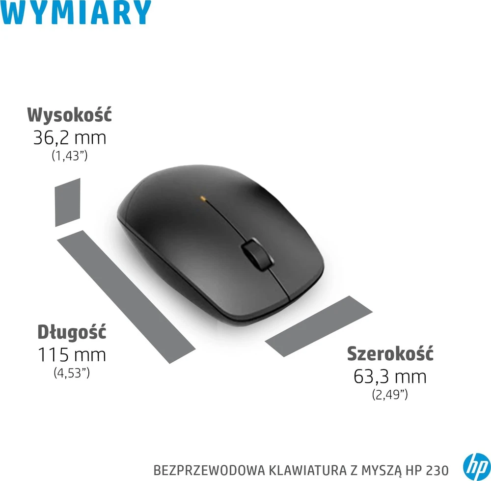 Klaviatūra ir pelė HP 230 Belaidė Nordic (230 Wireless Pelė and)
