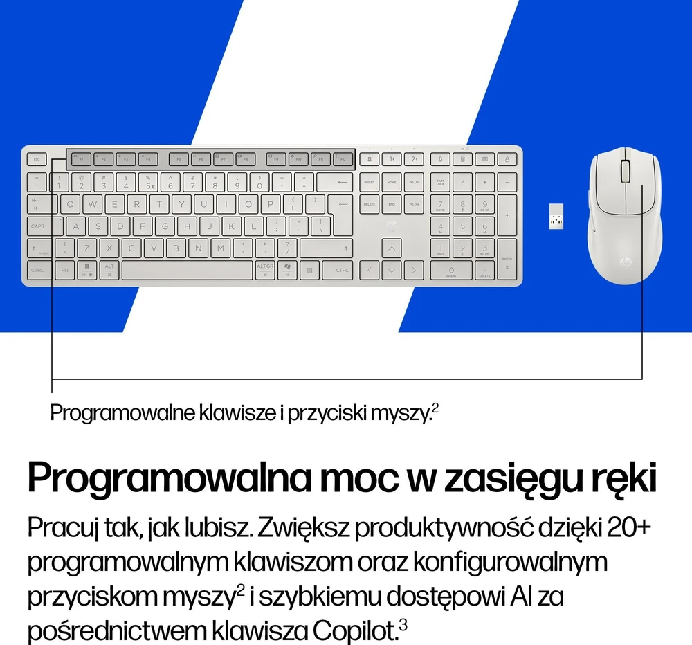 Hewlett Packard (HP) Klaviatūra i pelė komplektas 490c multi-device dual-mode be1p9aa#abb