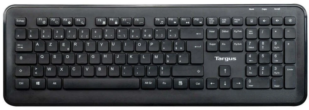 Klaviatūra ir pelė HP Targus Rinkinys Klaviatūra ir pelė kombinacja full size belaidis 2.4 GHz AZERTY francuski juoda