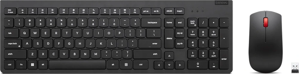 Lenovo | Essential Belaidis rinkinys Klaviatūra ir pelė Gen2 | Klaviatūros ir pelės rinkinys | 2.4 GHz | US Euro | Juodas