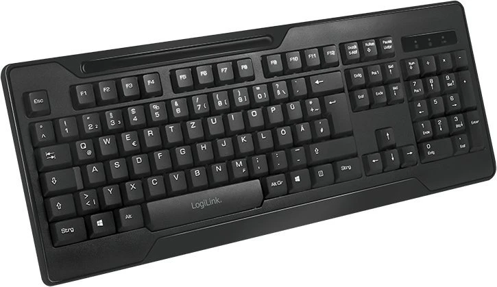 Klaviatūra ir pelė LogiLink 2,4GHz Funk ComboSet 1000DPI Juodas (ID0194)