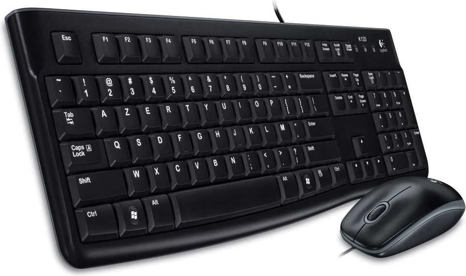 Logitech MK120 Combo Laidinė klaviatūra + pelė, USB, FR, Juoda