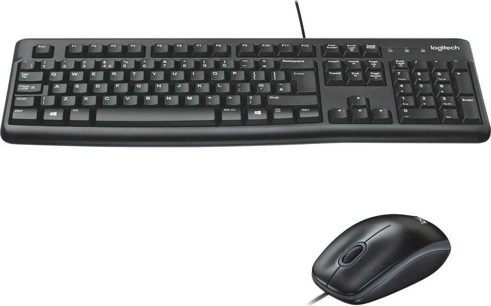 Laidinis klaviatūros ir pelės komplektas Logitech MK120, International išdėstymas