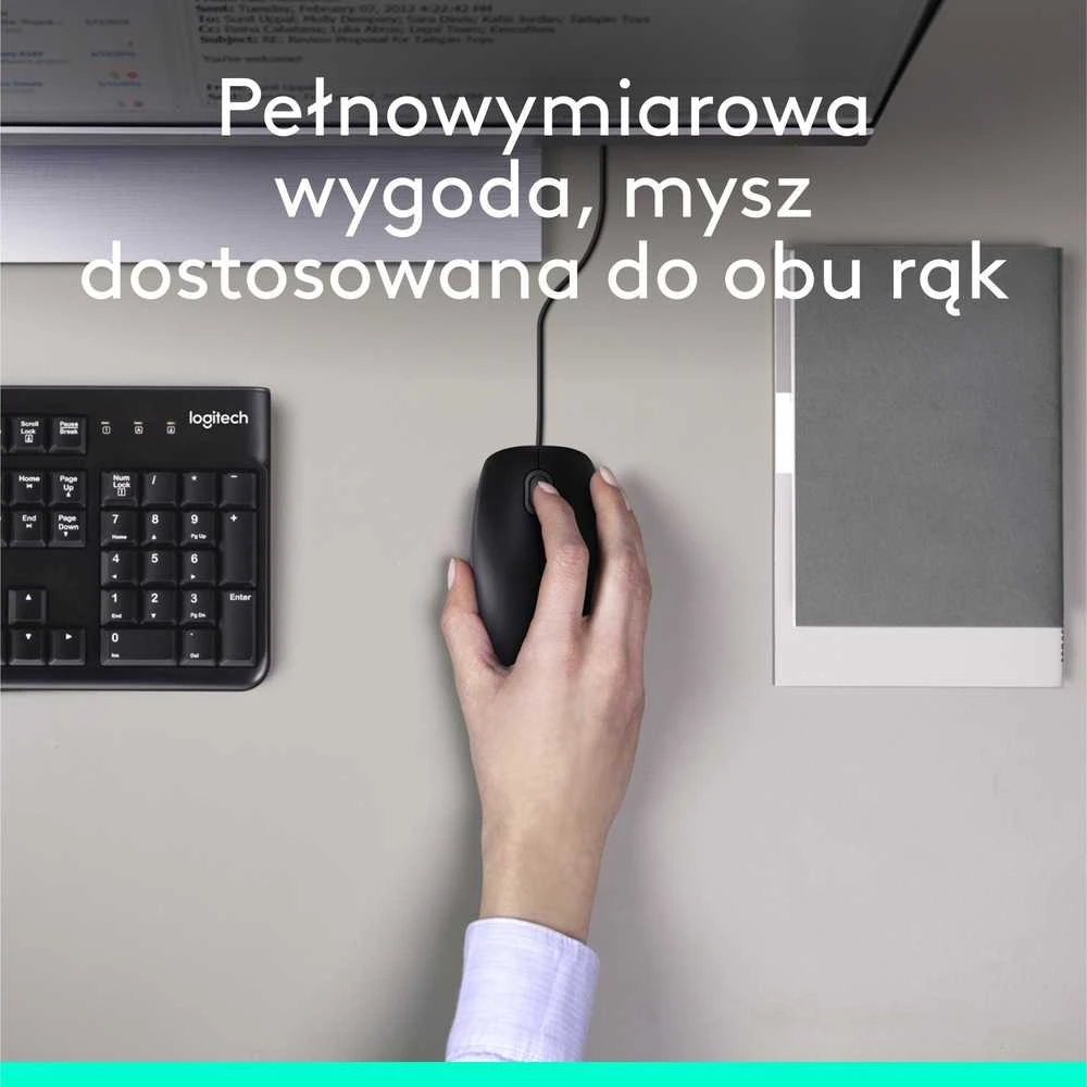 Laidinis klaviatūros ir pelės komplektas Logitech MK120, International išdėstymas