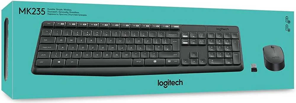 Logitech MK235 klaviatūra Radijo dažnio belaidė QWERTZ Vokiečių Pilka