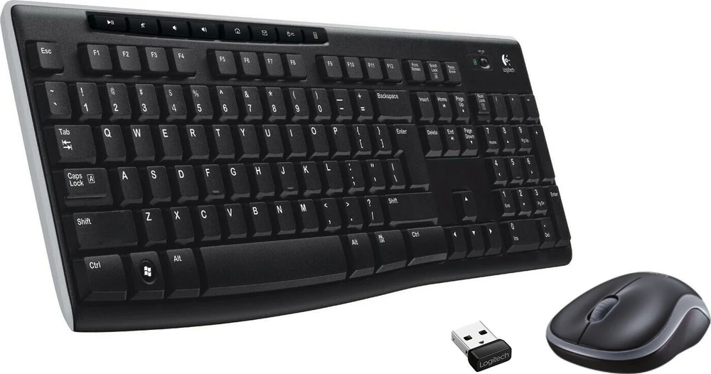 Logitech MK270 klaviatūra Radijo dažnio belaidė QWERTY Italų kalba Juoda