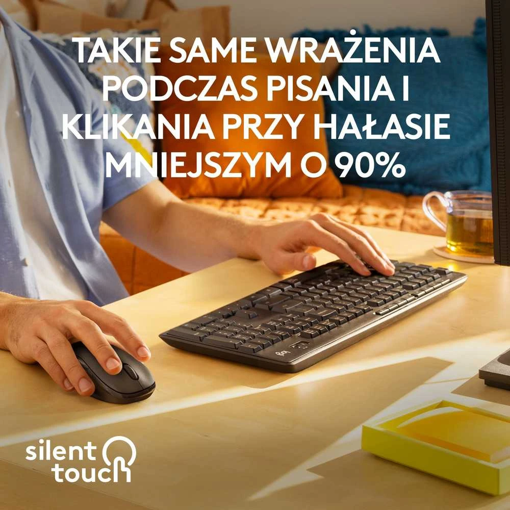 Belaidė klaviatūra su pele Logitech MK295, US kalba, Juodos spalvos