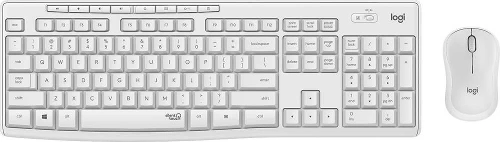 Klaviatūra Logitech MK295 SILENT WIRELESS COMBO/OFF Baltas - CH - CENTRAL