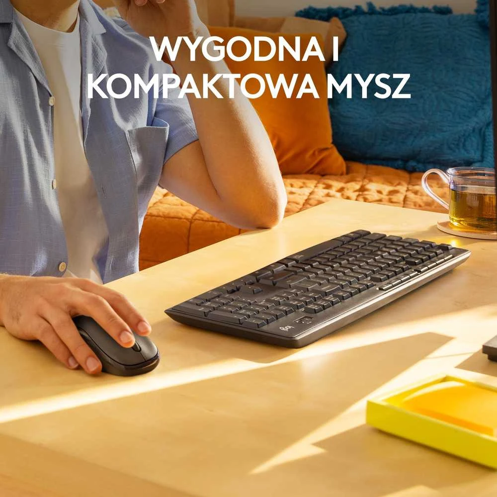 Belaidė klaviatūra su pele Logitech MK295, US kalba, Juodos spalvos