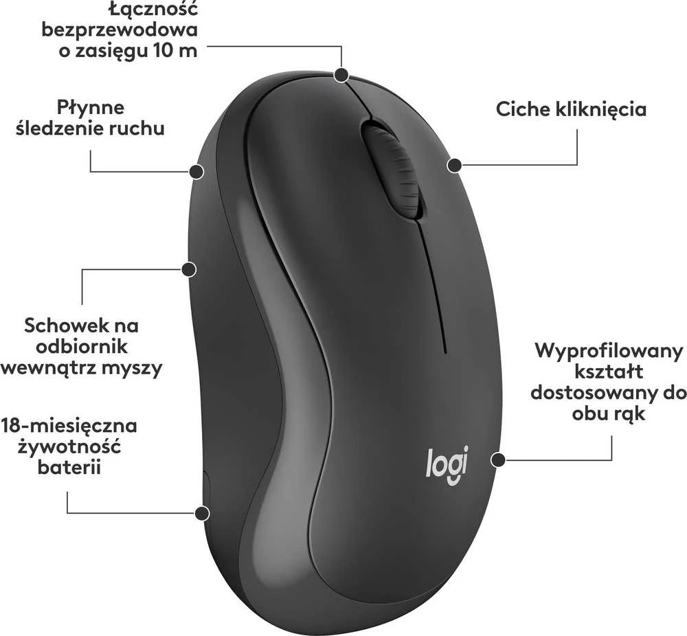 Belaidė klaviatūra su pele Logitech MK295, US kalba, Juodos spalvos