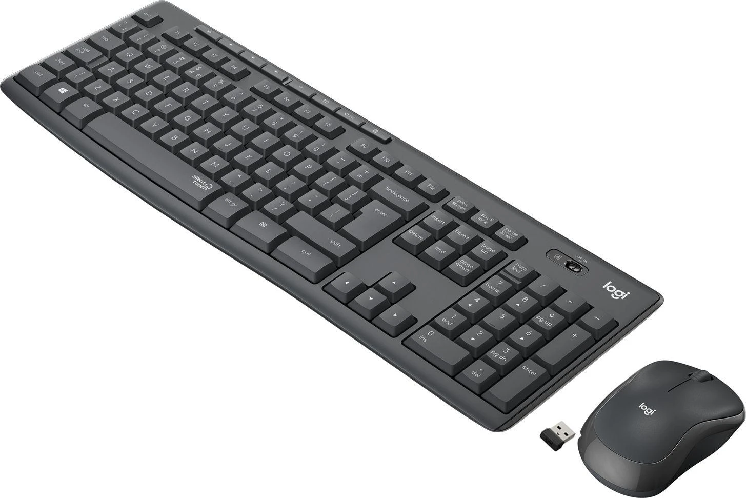Belaidė klaviatūra su pele Logitech MK295, US kalba, Juodos spalvos
