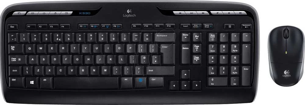 Logitech MK330 klaviatūra Radijo dažnio belaidė QWERTZ Vokiečių Juoda